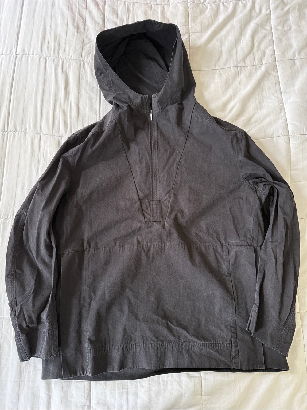 COS Dark Gray Pullover Hooded Windbreaker